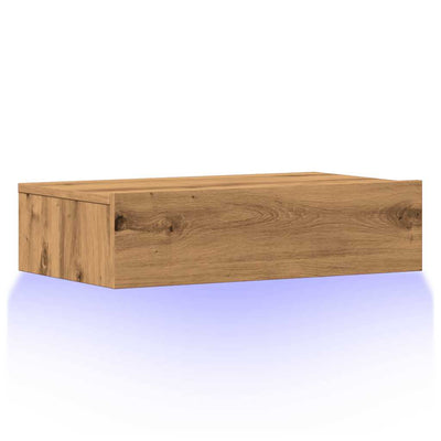 TV-kaappi LED-valoilla käsityöläinen tammi 60x35x15,5 cm