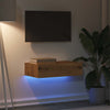 TV-kaappi LED-valoilla käsityöläinen tammi 60x35x15,5 cm