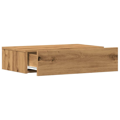 TV-kaappi LED-valoilla käsityöläinen tammi 60x35x15,5 cm