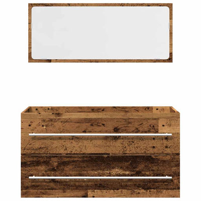 Kylpyhuonekalustesarja Rusoiu (2-osainen, vanha puu, puinen)