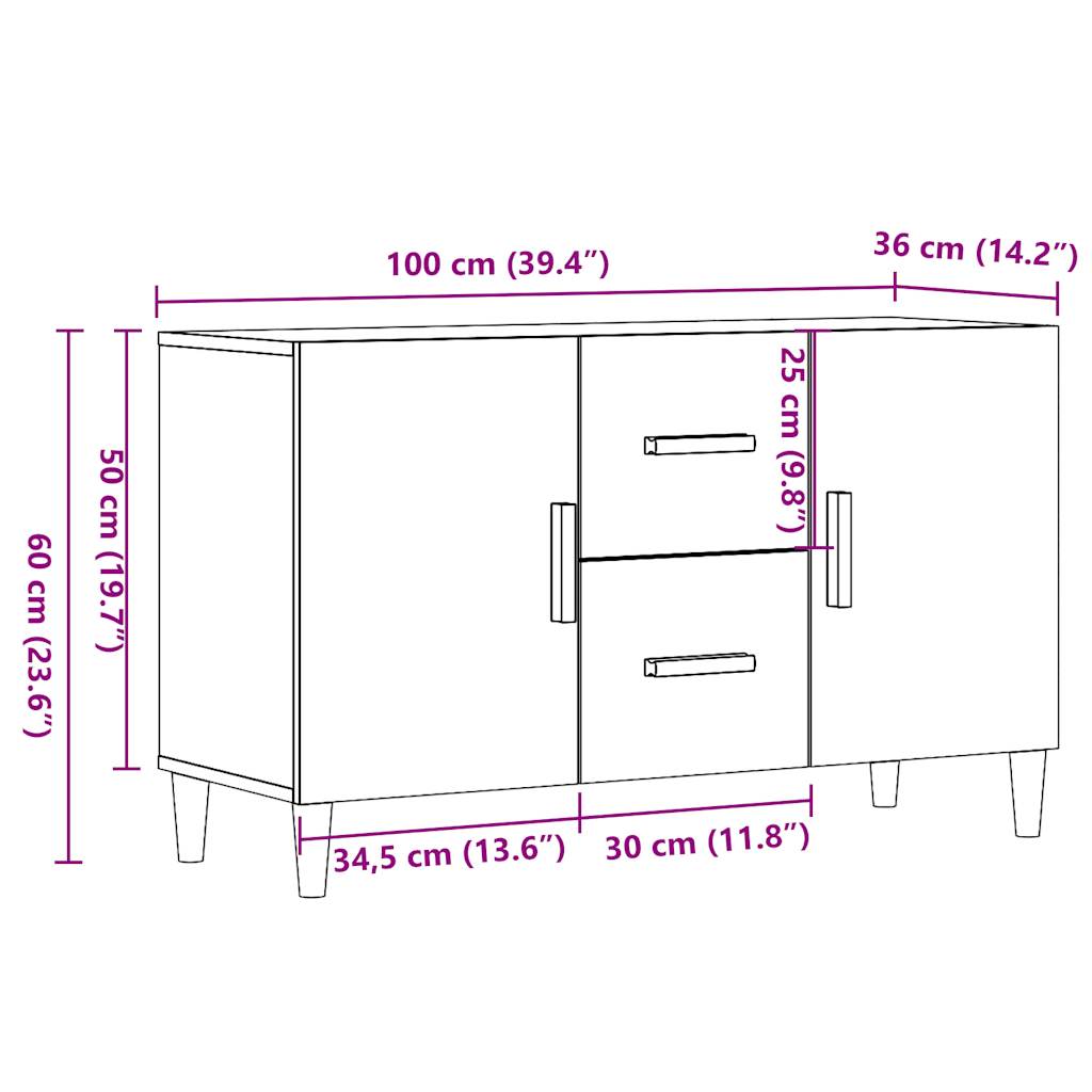 Vanha puu senkki Lovian 100x36x60cm (puinen)