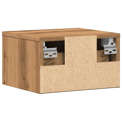 Tammi seinäkiinnitettävä yöpöytä käsityöläinen Rica 34x30x20cm