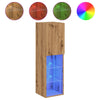 TV-taso LED-valoilla artesaani tammi 30,5x30x102 cm