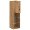TV-taso LED-valoilla artesaani tammi 30,5x30x102 cm