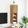 TV-taso LED-valoilla artesaani tammi 30,5x30x102 cm
