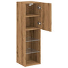 TV-taso LED-valoilla artesaani tammi 30,5x30x102 cm