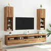 TV-kaapit LED-valoilla 2 kpl artesaani tammi 30,5x30x102 cm