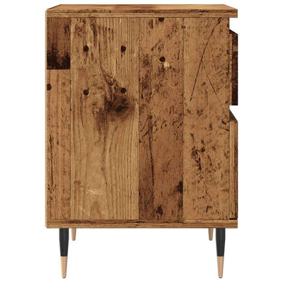 Yöpöytäkaapit 2 kpl vanhaa puuta 40x35x50 cm tekninen puu