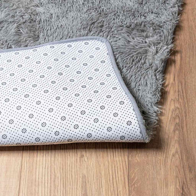 Pörrömatto korkeanukkainen hopeanharmaa 60x100 cm polyesteri