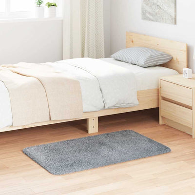 Pörrömatto korkeanukkainen hopeanharmaa 60x100 cm polyesteri