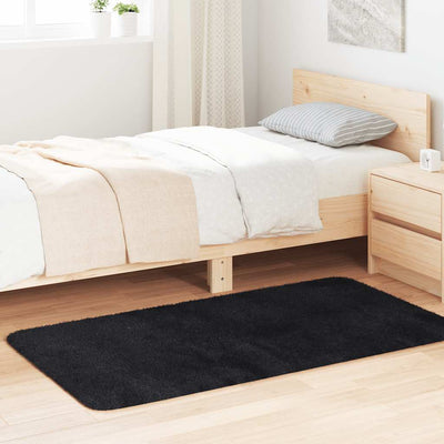 Musta pörrömatto korkeanukkainen navarra Sidiea 80x150cm (polyesteri)