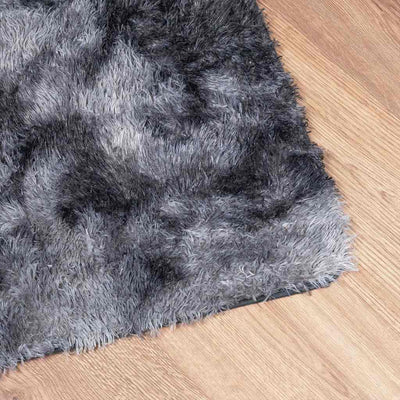Pörrömatto korkeanukkainen tummanharmaa 80x150 cm polyesteri
