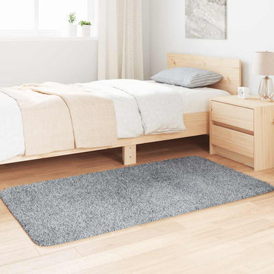 Pörrömatto korkeanukkainen hopeanharmaa 80x150 cm polyesteri
