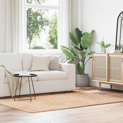 Pörrömatto korkeanukkainen beige 130x200 cm polyesteri