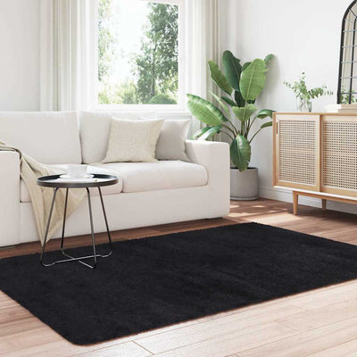 Pörrömatto korkeanukkainen musta 130x200 cm polyesteri