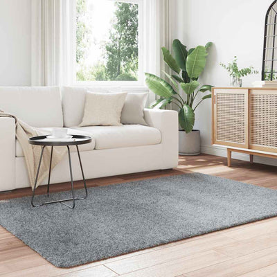 Pörrömatto korkeanukkainen hopeanharmaa 130x200 cm polyesteri