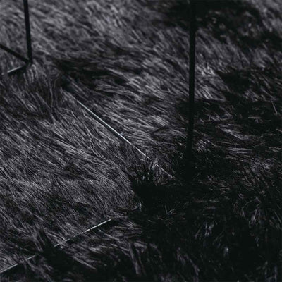 Pörrömatto korkeanukkainen musta 160x230 cm polyesteri