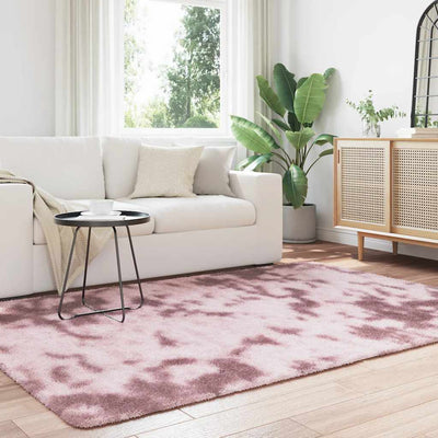 Pörrömatto korkeanukkainen pölypinkki 160x230 cm polyesteri
