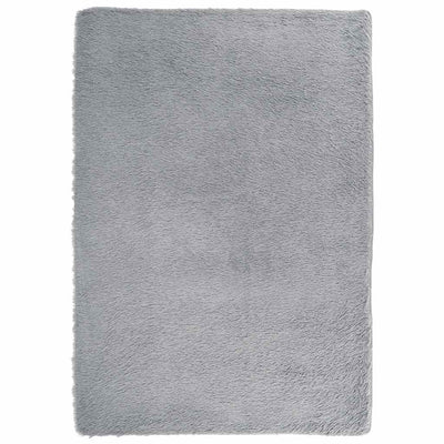 Pörrömatto korkeanukkainen hopeanharmaa 160x230 cm polyesteri