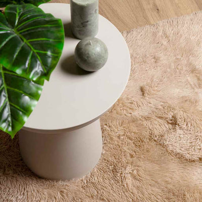 Pörrömatto korkeanukkainen beige 200x290 cm polyesteri