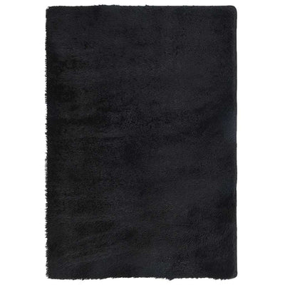 Pörrömatto korkeanukkainen musta 200x290 cm polyesteri