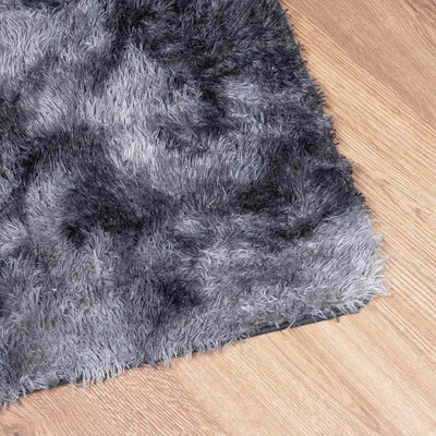 Pörrömatto korkeanukkainen tummanharmaa 200x290 cm polyesteri