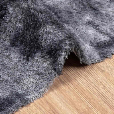 Pörrömatto korkeanukkainen tummanharmaa 200x290 cm polyesteri
