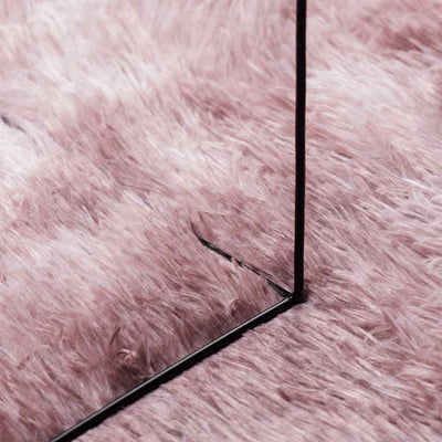 Pörrömatto korkeanukkainen pölypinkki 200x290 cm polyesteri