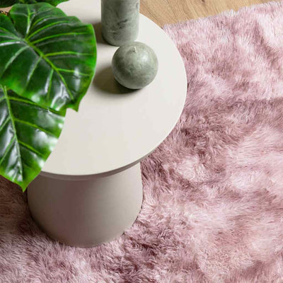 Pörrömatto korkeanukkainen pölypinkki 200x290 cm polyesteri