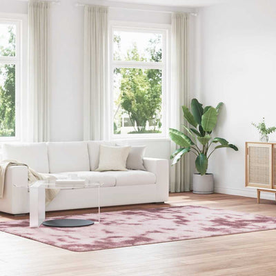 Pörrömatto korkeanukkainen pölypinkki 200x290 cm polyesteri