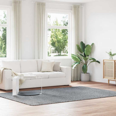 Pörrömatto korkeanukkainen hopeanharmaa 200x290 cm polyesteri