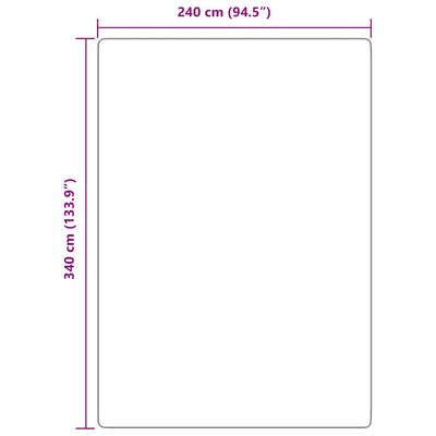 Musta pörrömatto korkeanukkainen navarra Sidiea 240x340cm (polyesteri)