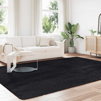 Pörrömatto korkeanukkainen musta 240x340 cm polyesteri