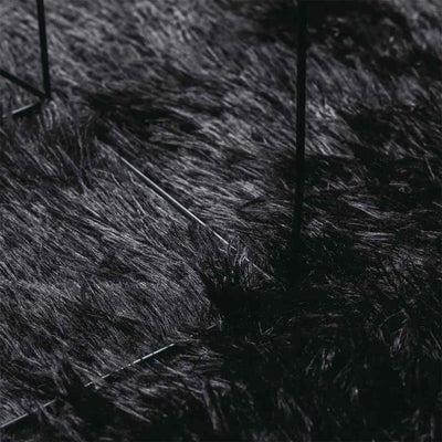 Pörrömatto korkeanukkainen musta 240x340 cm polyesteri