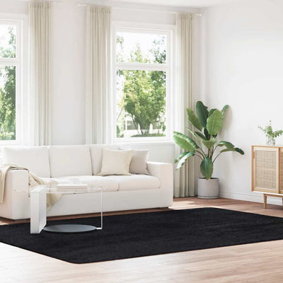 Pörrömatto korkeanukkainen musta 240x340 cm polyesteri