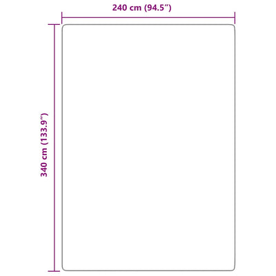 Pörrömatto korkeanukkainen pölypinkki 240x340 cm polyesteri