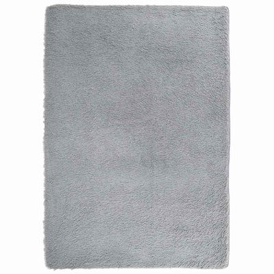 Pörrömatto korkeanukkainen hopeanharmaa 240x340 cm polyesteri