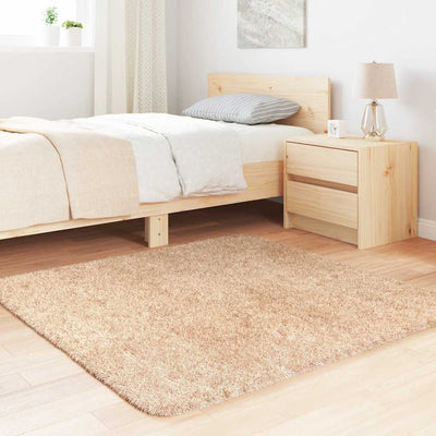 Pörrömatto korkeanukkainen beige 120x120 cm polyesteri