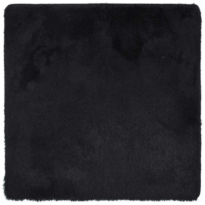 Pörrömatto korkeanukkainen musta 160x160 cm polyesteri