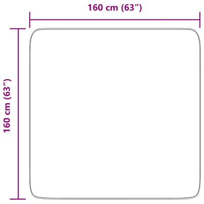 Pörrömatto korkeanukkainen pölypinkki 160x160 cm polyesteri