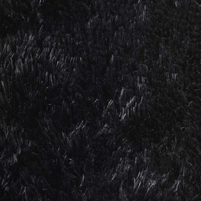 Pörrömatto korkeanukkainen musta 200x200 cm polyesteri