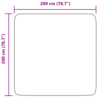 Pörrömatto korkeanukkainen vaaleanharmaa 200x200 cm polyesteri