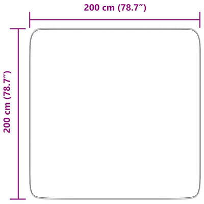 Pörrömatto korkeanukkainen hopeanharmaa 200x200 cm polyesteri
