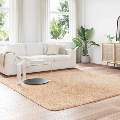 Beige pörrömatto korkeanukkainen Sidiea 240x240cm (polyesteri)