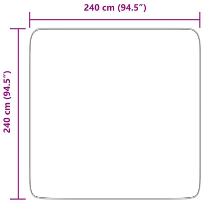 Pörrömatto korkeanukkainen musta 240x240 cm polyesteri
