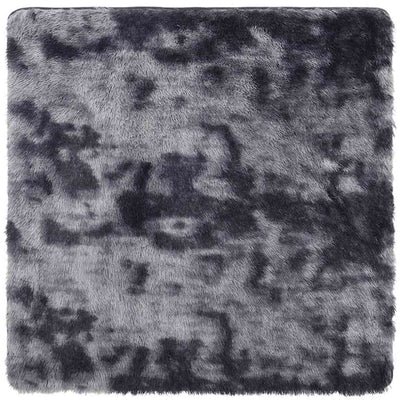 Pörrömatto korkeanukkainen tummanharmaa 240x240 cm polyesteri