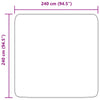 Pörrömatto korkeanukkainen pölypinkki 240x240 cm polyesteri