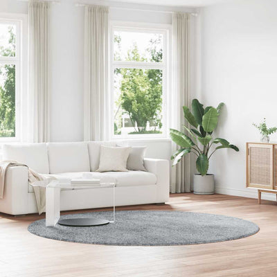 Pörrömatto korkeanukkainen hopeanharmaa 240x240 cm polyesteri