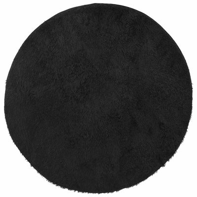 Pörrömatto korkeanukkainen musta 100x100 cm polyesteri