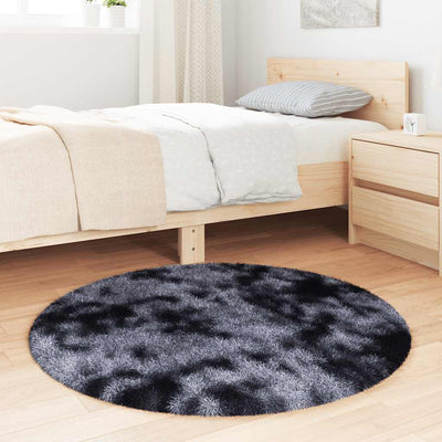 Pörrömatto korkeanukkainen tummanharmaa 100x100 cm polyesteri